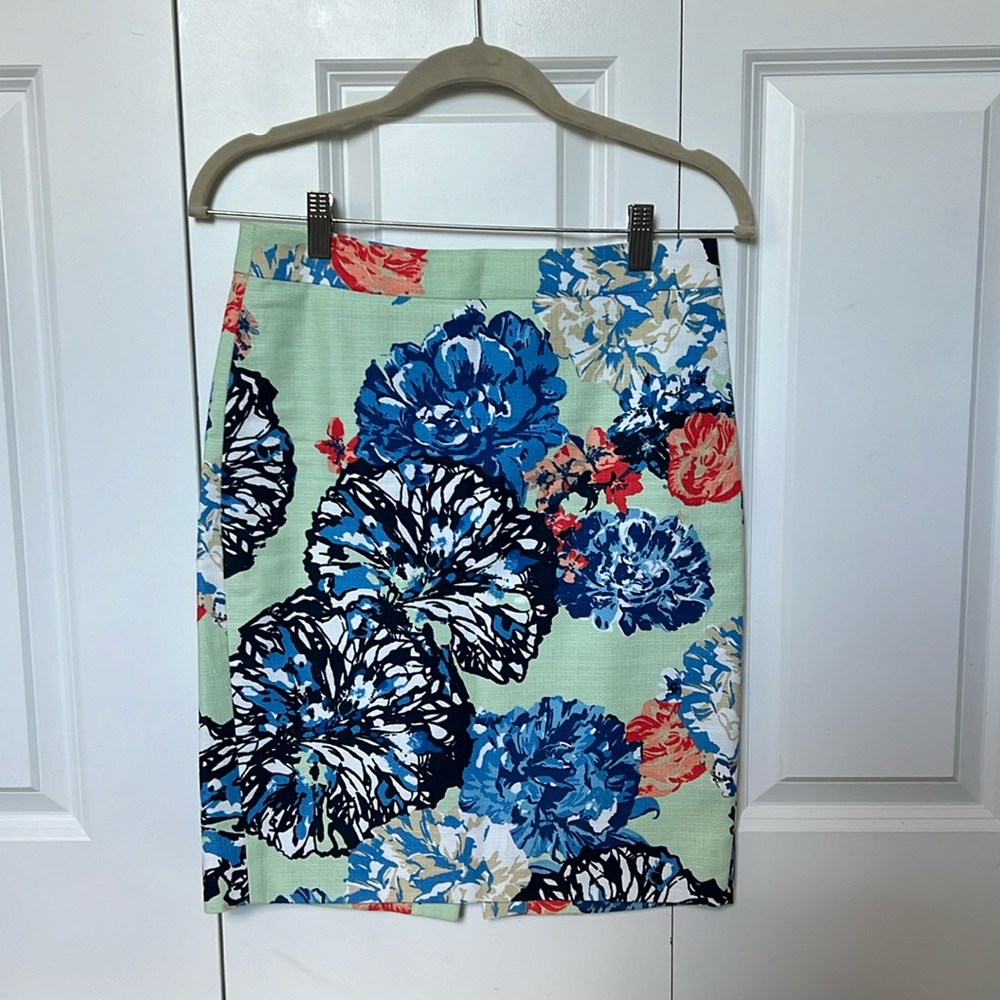 J Crew Colorful Pencil Skirt